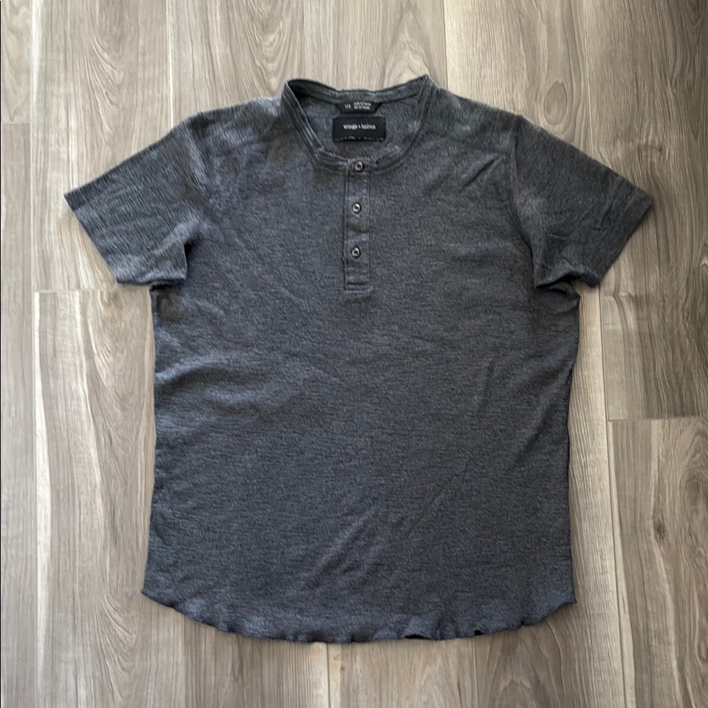 Wings+Horns 1x1 Slub Henley s/s